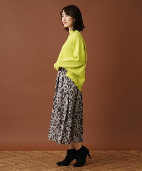 Leilian / レリアン ミニ・ひざ丈スカート | レオパード柄フレアスカート | 詳細2