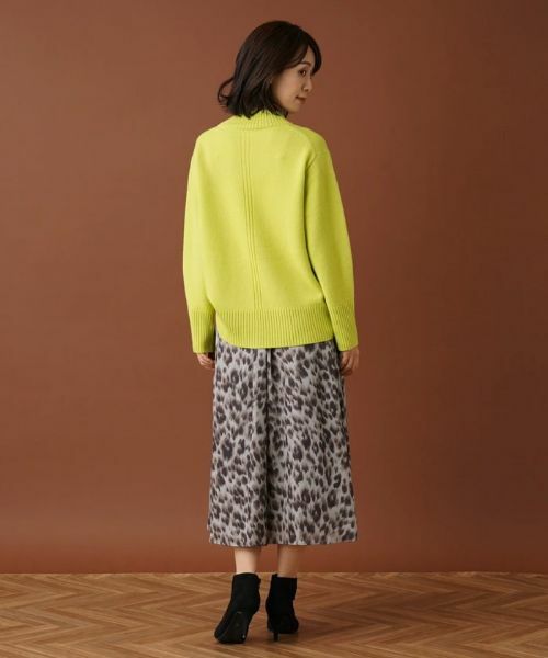 Leilian / レリアン ミニ・ひざ丈スカート | レオパード柄フレアスカート | 詳細3