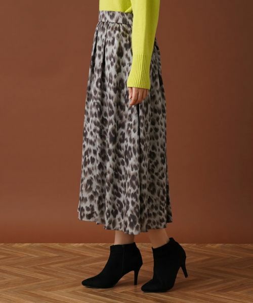 Leilian / レリアン ミニ・ひざ丈スカート | レオパード柄フレアスカート | 詳細5