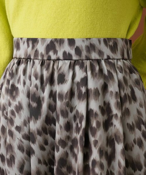 Leilian / レリアン ミニ・ひざ丈スカート | レオパード柄フレアスカート | 詳細7