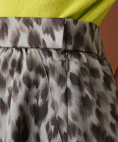 Leilian / レリアン ミニ・ひざ丈スカート | レオパード柄フレアスカート | 詳細8