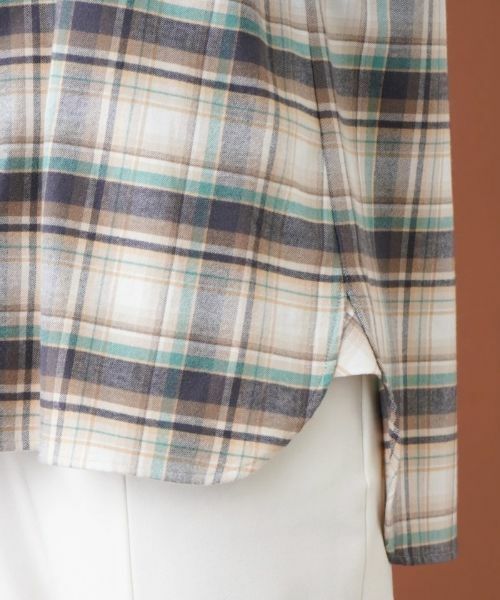 Leilian / レリアン シャツ・ブラウス | チェックネルシャツ【Leilian WHITE LABEL】【SOMELOS】 | 詳細10