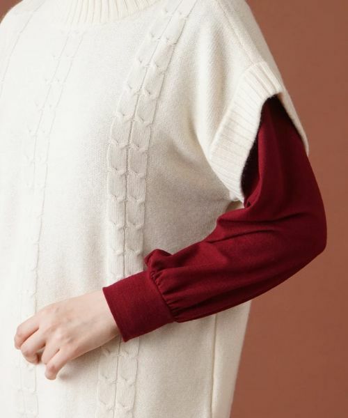 Leilian / レリアン テーラードジャケット | ハイネックニットベスト【MUSE BY ROCHAS Premiere】 | 詳細9