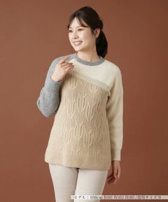 Leilian / レリアン ニット・セーター | ラメカラーブロックニット