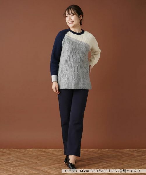 Leilian / レリアン ニット・セーター | ラメカラーブロックニット | 詳細1