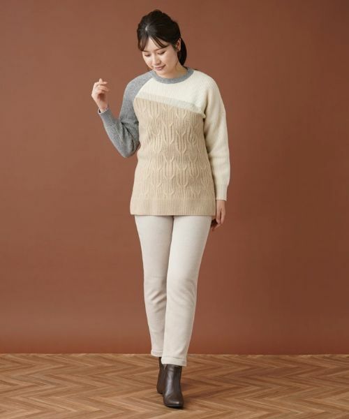 Leilian / レリアン ニット・セーター | ラメカラーブロックニット | 詳細11