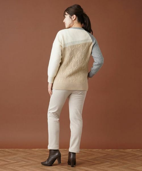 Leilian / レリアン ニット・セーター | ラメカラーブロックニット | 詳細13