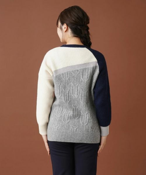 Leilian / レリアン ニット・セーター | ラメカラーブロックニット | 詳細6