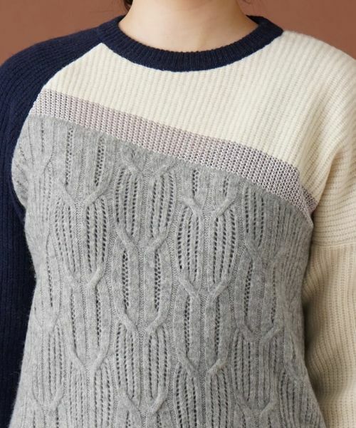 Leilian / レリアン ニット・セーター | ラメカラーブロックニット | 詳細7