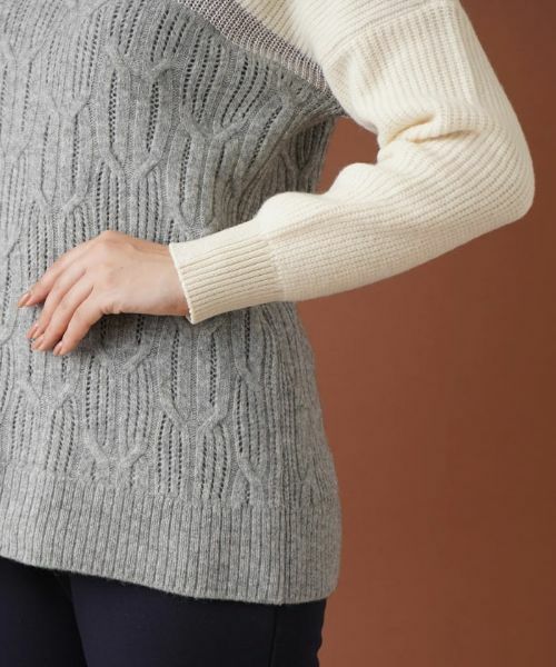 Leilian / レリアン ニット・セーター | ラメカラーブロックニット | 詳細9