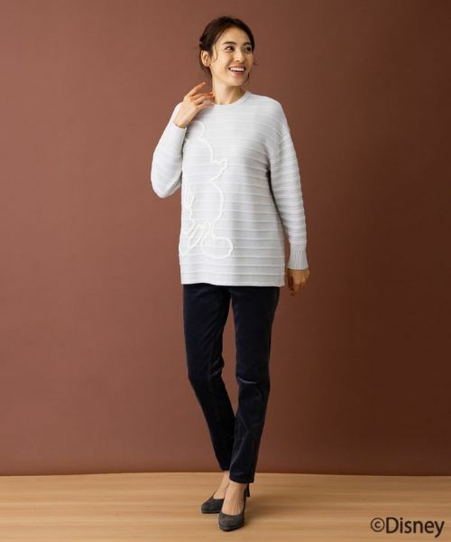 Leilian / レリアン ニット・セーター | ボーダークルーネックニット【ミッキーマウス】 | 詳細10