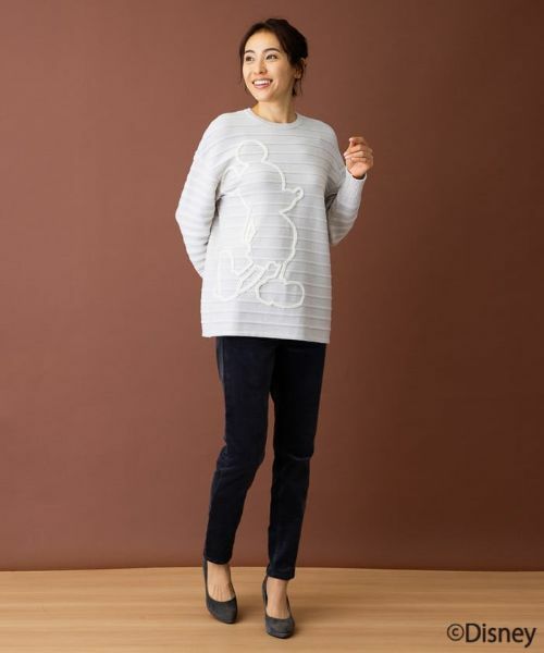 Leilian / レリアン ニット・セーター | ボーダークルーネックニット【ミッキーマウス】 | 詳細11