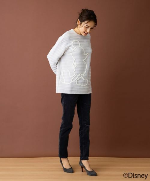 Leilian / レリアン ニット・セーター | ボーダークルーネックニット【ミッキーマウス】 | 詳細12