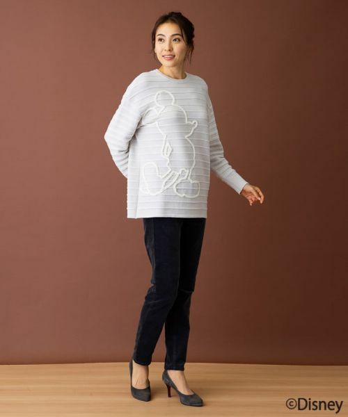 Leilian / レリアン ニット・セーター | ボーダークルーネックニット【ミッキーマウス】 | 詳細13