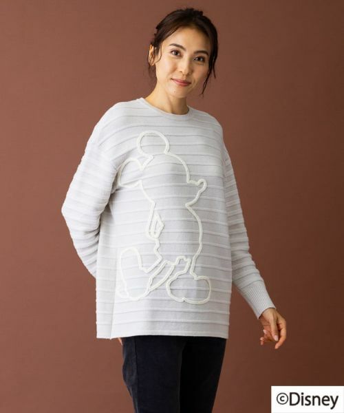 Leilian / レリアン ニット・セーター | ボーダークルーネックニット【ミッキーマウス】 | 詳細14