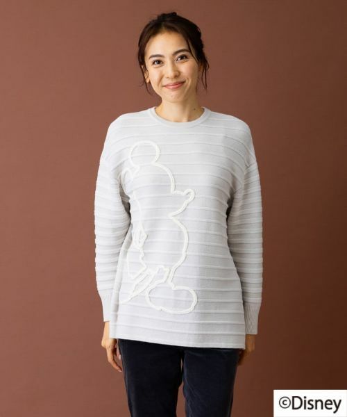 Leilian / レリアン ニット・セーター | ボーダークルーネックニット【ミッキーマウス】 | 詳細15