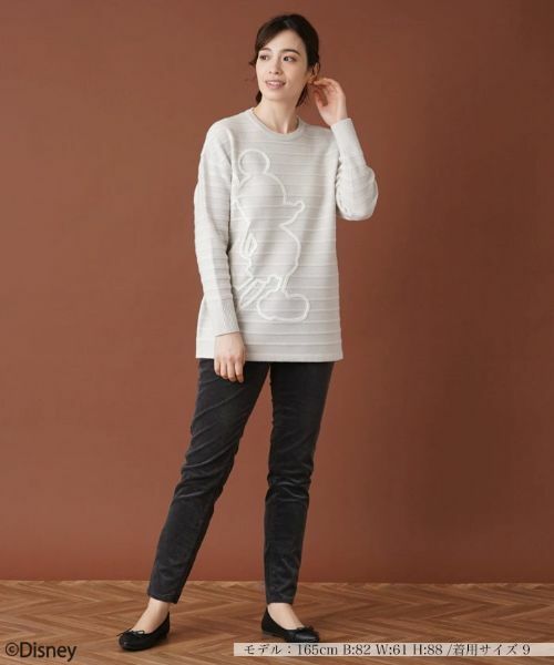 Leilian / レリアン ニット・セーター | ボーダークルーネックニット【ミッキーマウス】 | 詳細16