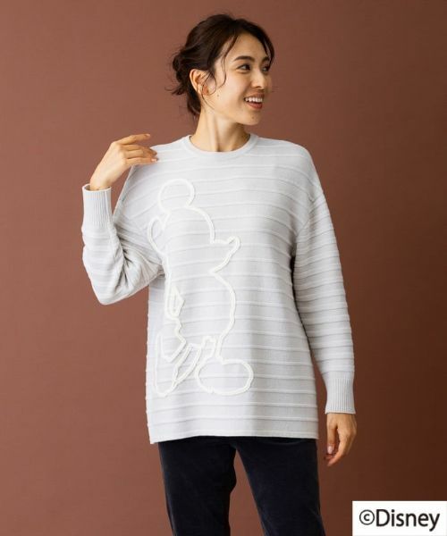 Leilian / レリアン ニット・セーター | ボーダークルーネックニット【ミッキーマウス】 | 詳細2