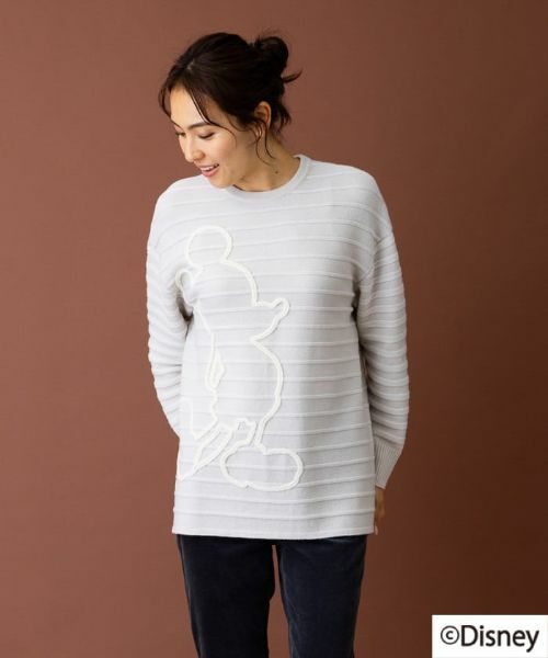 Leilian / レリアン ニット・セーター | ボーダークルーネックニット【ミッキーマウス】 | 詳細3