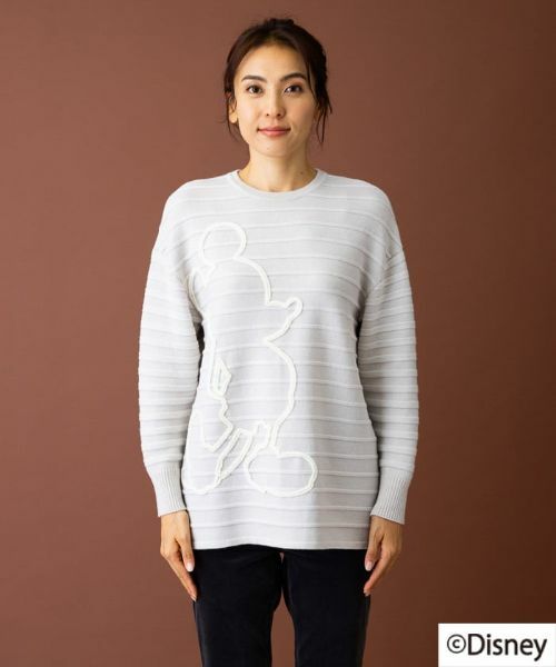 Leilian / レリアン ニット・セーター | ボーダークルーネックニット【ミッキーマウス】 | 詳細4