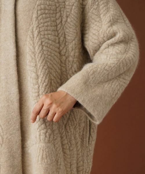 Leilian / レリアン テーラードジャケット | スタンドカラーニットジャケット | 詳細10