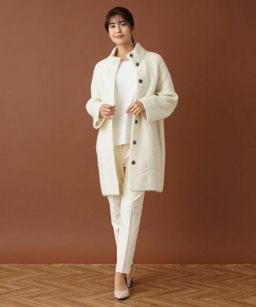 Leilian / レリアン テーラードジャケット | スタンドカラーニットジャケット | 詳細15