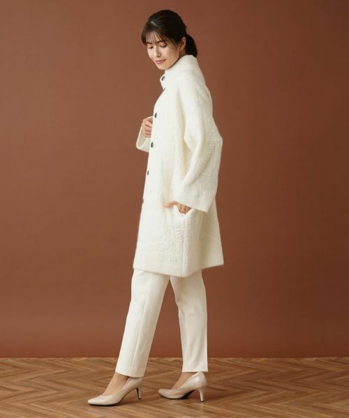 Leilian / レリアン テーラードジャケット | スタンドカラーニットジャケット | 詳細16