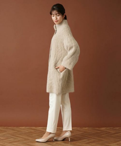 Leilian / レリアン テーラードジャケット | スタンドカラーニットジャケット | 詳細2