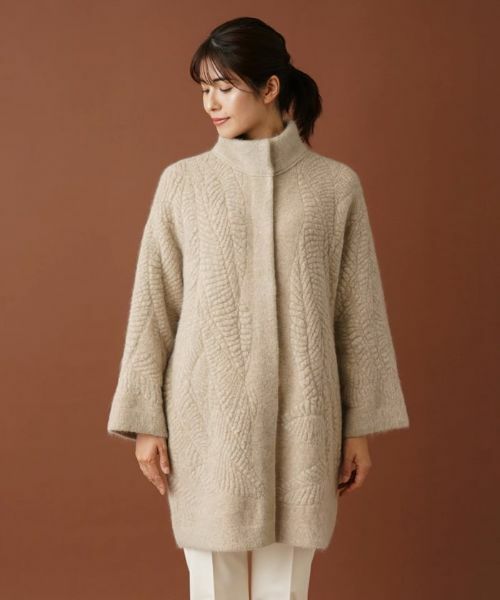 Leilian / レリアン テーラードジャケット | スタンドカラーニットジャケット | 詳細4