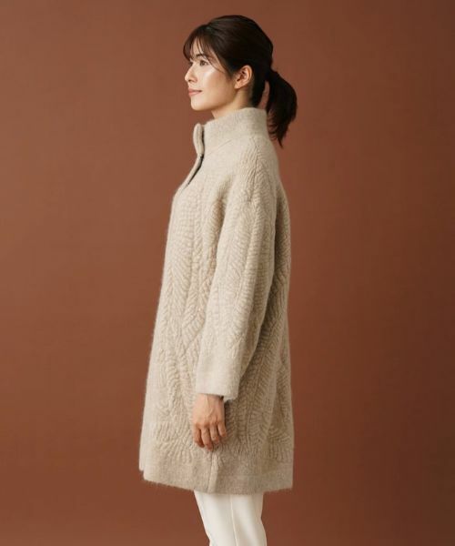 Leilian / レリアン テーラードジャケット | スタンドカラーニットジャケット | 詳細5