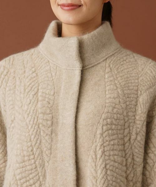 Leilian / レリアン テーラードジャケット | スタンドカラーニットジャケット | 詳細7
