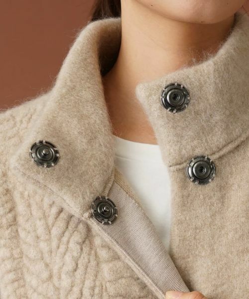 Leilian / レリアン テーラードジャケット | スタンドカラーニットジャケット | 詳細8