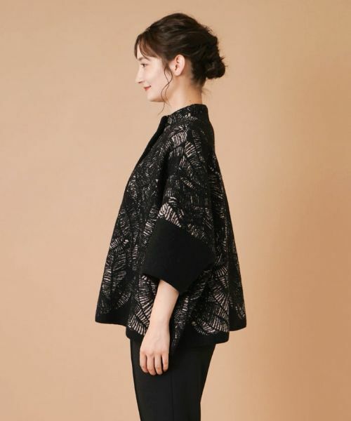 Leilian / レリアン テーラードジャケット | ボタニカル柄ボトルネックジャケット | 詳細5