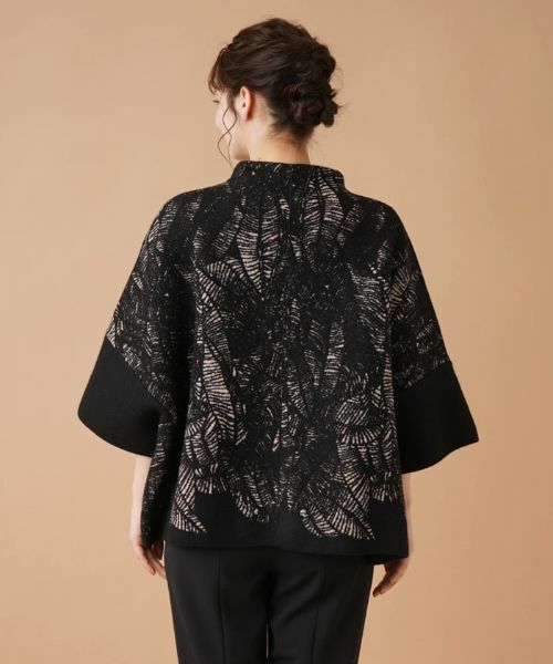 Leilian / レリアン テーラードジャケット | ボタニカル柄ボトルネックジャケット | 詳細6