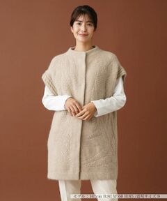 Leilian / レリアン テーラードジャケット | ボトルネックロングニットベスト