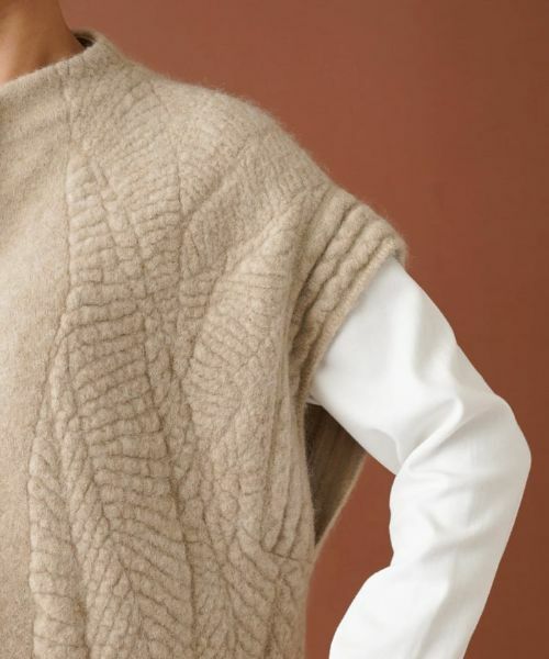 Leilian / レリアン テーラードジャケット | ボトルネックロングニットベスト | 詳細10