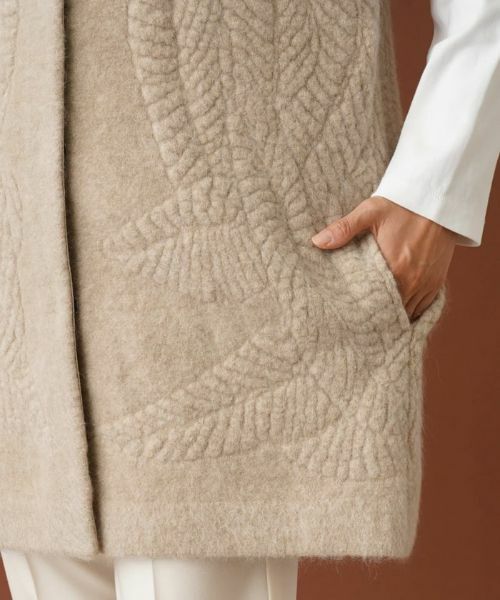 Leilian / レリアン テーラードジャケット | ボトルネックロングニットベスト | 詳細11