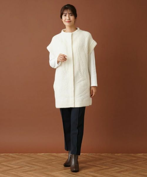 Leilian / レリアン テーラードジャケット | ボトルネックロングニットベスト | 詳細15