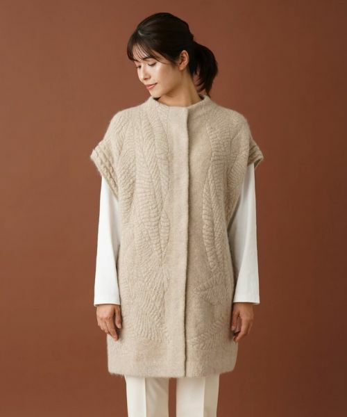 Leilian / レリアン テーラードジャケット | ボトルネックロングニットベスト | 詳細4