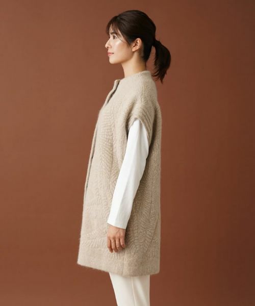 Leilian / レリアン テーラードジャケット | ボトルネックロングニットベスト | 詳細5