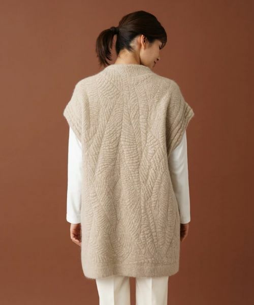 Leilian / レリアン テーラードジャケット | ボトルネックロングニットベスト | 詳細6