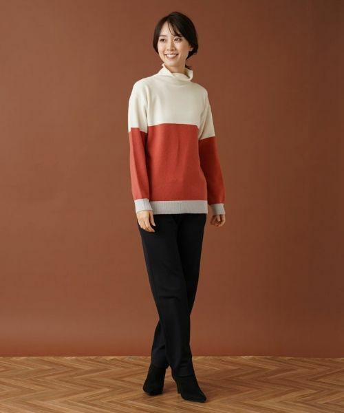 Leilian / レリアン ニット・セーター | カラーブロックハイネックニット | 詳細1