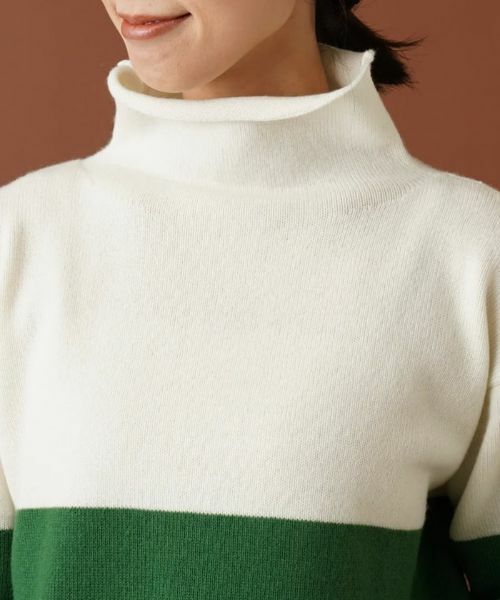 Leilian / レリアン ニット・セーター | カラーブロックハイネックニット | 詳細10