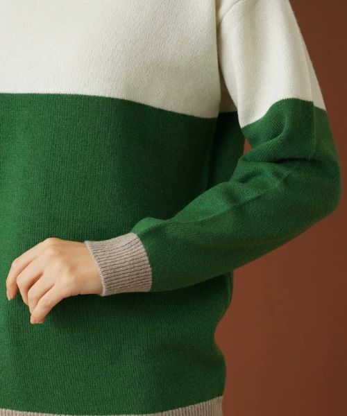 Leilian / レリアン ニット・セーター | カラーブロックハイネックニット | 詳細12