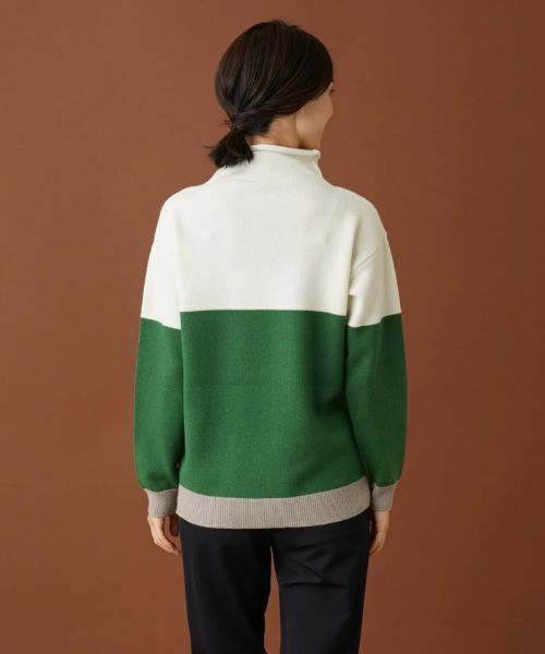 Leilian / レリアン ニット・セーター | カラーブロックハイネックニット | 詳細9