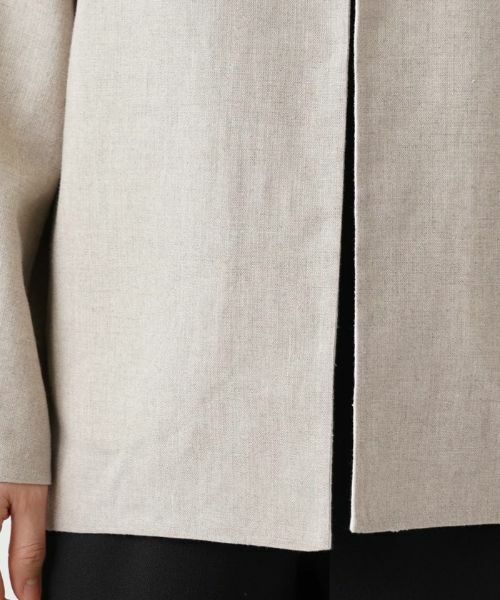 Leilian / レリアン テーラードジャケット | 綿麻ノーカラージャケット | 詳細12