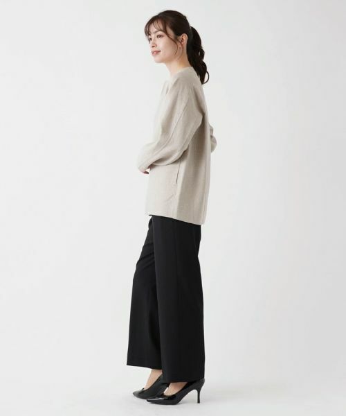 Leilian / レリアン テーラードジャケット | 綿麻ノーカラージャケット | 詳細2