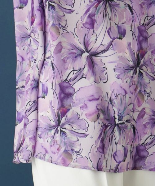 Leilian / レリアン シャツ・ブラウス | フラワープリントリボンブラウス | 詳細10