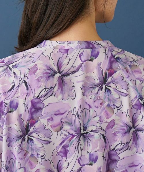 Leilian / レリアン シャツ・ブラウス | フラワープリントリボンブラウス | 詳細8