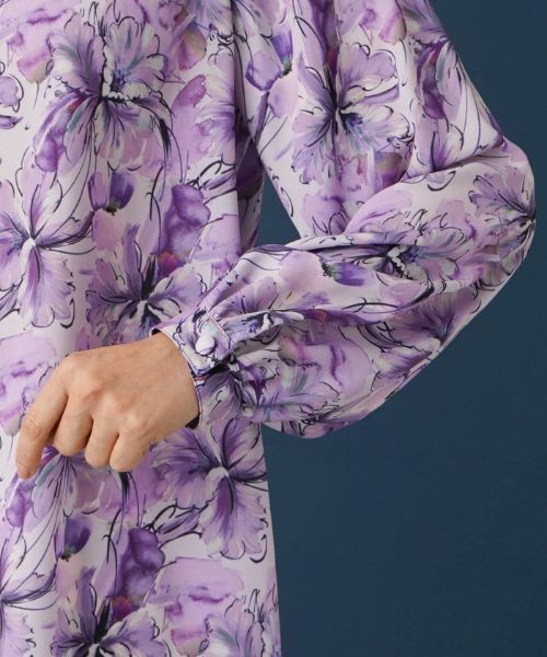 Leilian / レリアン シャツ・ブラウス | フラワープリントリボンブラウス | 詳細9